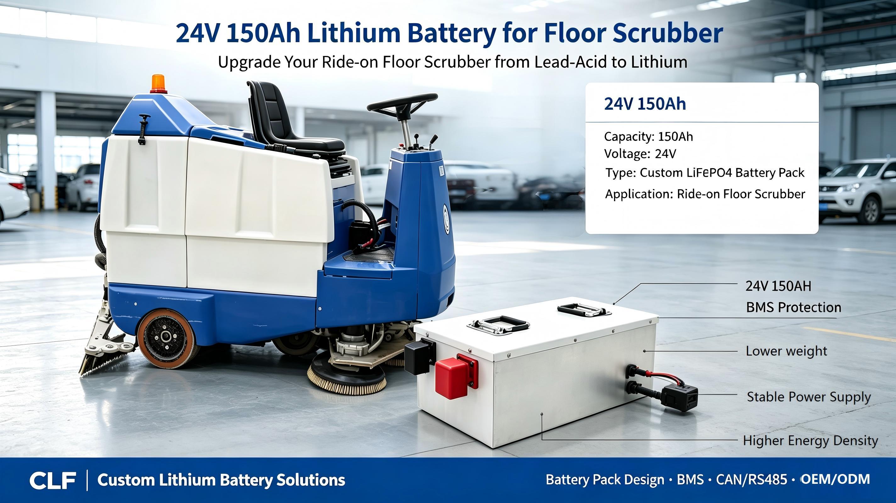 kasus perusahaan terbaru tentang 24V 150Ah Lithium Battery for Industrial Floor Scrubbers