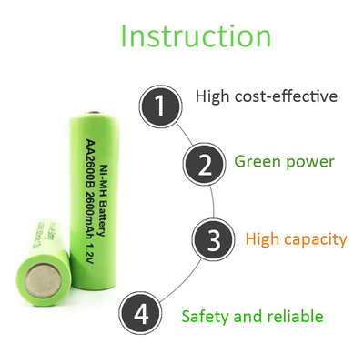 CLF High Capacity 1.2V Ni-MH AA AAA Rechargeable Batteries 2600mAh Long Cycle Life for Toys/Solar Lights