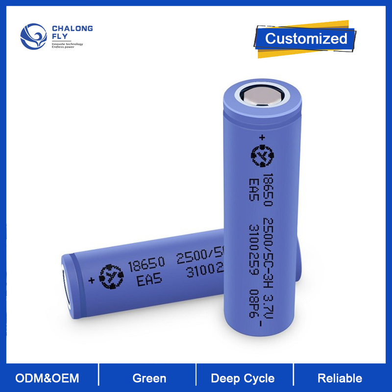 3.7v Lithium Ion Cells 18650 Rechargeable 2500mAh 5C Green Power Supply