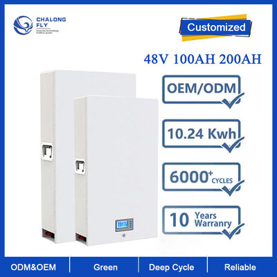 LiFePo4 Baterai Lithium OEM ODM Isi Ulang 48V 100AH ​​200AH 300AH Baterai Lithium Ion Untuk Penyimpanan Energi Surya Rumah