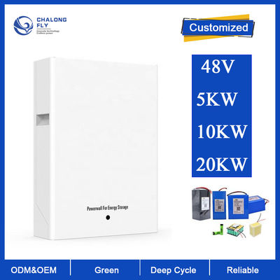 LiFePo4 Baterai Lithium OEM ODM 5KW 10KW Paket Baterai Cadangan Rumah 48V 100AH ​​200Ah Sistem Baterai Penyimpanan Energi Surya