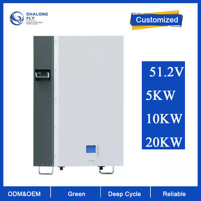 LiFePo4 Baterai Lithium OEM ODM 51.2V 100AH ​​200AH Penyimpanan Energi Surya Rumah Baterai Lithium Lifepo4 Terpasang di Dinding