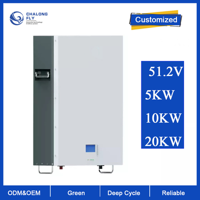 LiFePo4 Baterai Lithium OEM ODM 51.2V 100AH ​​200AH Penyimpanan Energi Surya Rumah Baterai Lithium Lifepo4 Terpasang di Dinding