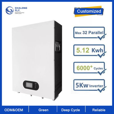 LiFePo4 Baterai Lithium OEM ODM 48V 100AH ​​Lithium Ion Solar Battery Pack Home Kapasitas 5KWH Untuk Sistem Energi Cadangan