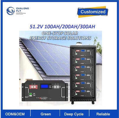Sistem Energi Industri Perumahan Perumahan yang Disesuaikan ESS Rack Mounted LiFePO4 Baterai Lithium Ion 48v 100ah 3.2V ESS