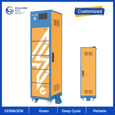 LiFePo4 Baterai Lithium 48V 60V 72V Baterai Swap Swapping Station Disesuaikan 6600W 220V EV Power Battery Swap Cabinet