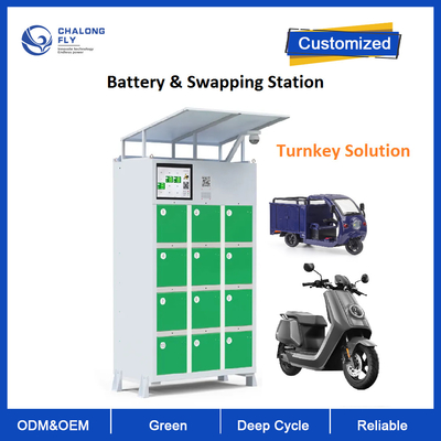 Intelligent Outdoor Self-Charging Battery Swapping Station Cabinet Untuk E-bike Scooter Motor Becak Baterai