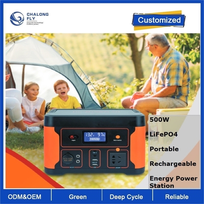 Pembangkit Listrik Energi Lifepo4 Lithium Ion Solar Battery Isi Ulang Portabel 500w