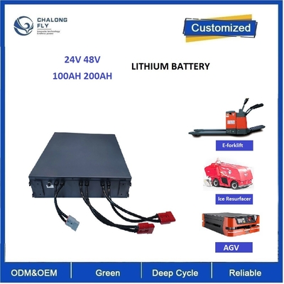 CLF Electric Forklift Lifepo4 Lithium Battery Packs OEM 48V 200Ah 300Ah 50Ah Untuk AGV