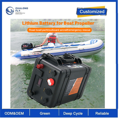 CLF 12V 100AH Lithium Baterai OEM ODM Motor Listrik Assault Boat Kayak 24 Volt 200 Amp Marine Thruster Baterai
