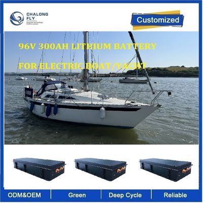 96V 300AH Baterai Lithium Laut dengan IP67 Waterproof dan Case Baja Rinsless untuk Perahu Listrik
