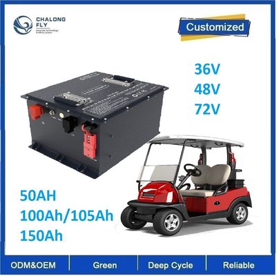 Baterai Kereta Golf CLF OEM 48V 100Ah dengan Sel Baterai Lithium Grade A dan Umur Pakai 4000 Siklus