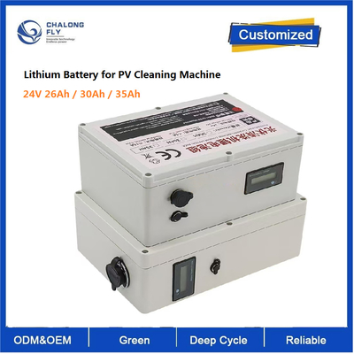 CLF OEM ODM 25.6V 26Ah 30Ah 35Ah Umur Baterai Panjang Baterai Lithium Daya Kuat untuk mesin bersih PV 24V DC Motor