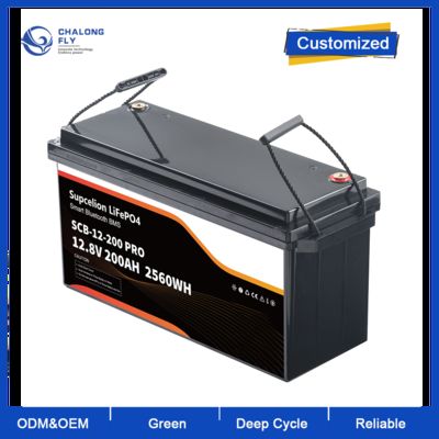 Pak Baterai Lithium Ion 12V 200Ah Pengganti Asam Timbal Grosir OEM Asam Timbal ke Baterai Lifepo4 Stok UE