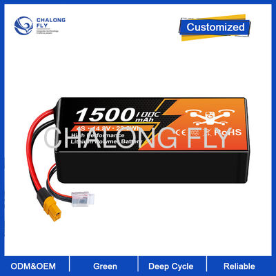 Pak Baterai Drone UAV Lithium Polymer 2S1P 7.4V 1500mAh Tahan Lama dengan Dukungan OEM/ODM