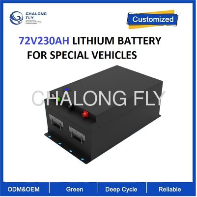 Baterai Lithium LiFePO4 72V 230Ah dengan Pelepasan Puncak 1000A Tahan Air IP67 dan Ukuran yang Disesuaikan untuk Kendaraan Listrik
