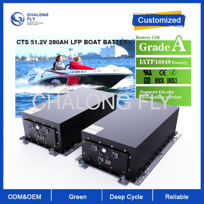 51.2V 280AH Lifepo4 Baterai IP67 Waterproof Baterai Lithium Laut dengan 6000 Siklus untuk Perahu Listrik