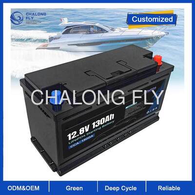 12V 130Ah 1300CCA Baterai Lithium Laut dengan IP67 Waterproof dan Desain Ringan untuk Marine Starting