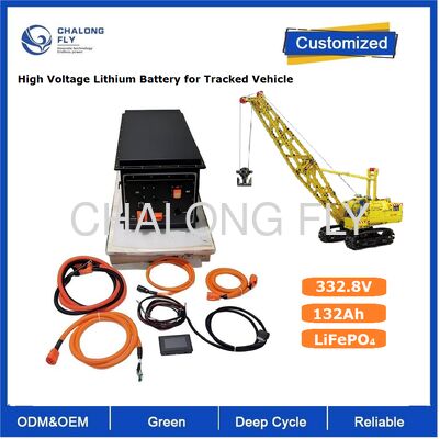 Paket Baterai Lithium CLF OEM Tegangan Tinggi 332.8V 132Ah Sistem Baterai LiFePO₄ untuk Kendaraan Roda Rantai Konstruksi