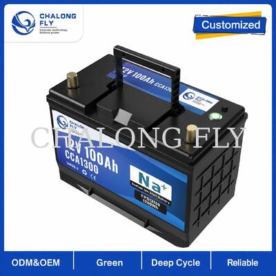 Baterai Starter RV Sodium-Ion 12V 70Ah-100Ah dengan Cranking Laju Tinggi dan Hingga 1300CCA untuk Powersports