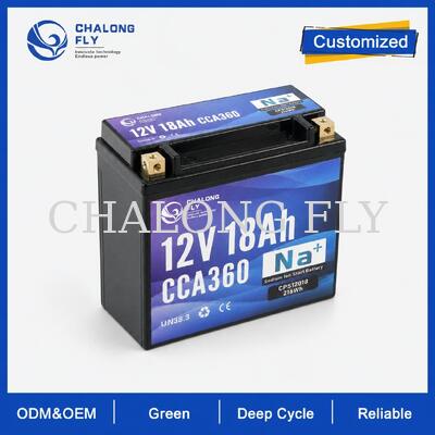 Baterai Starter Motor Sodium-Ion 12V 18Ah 360CCA untuk Touring dan Cuaca Dingin