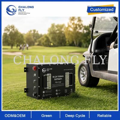 Baterai Golf Cart LiFePO4 Arus Tinggi 48V 105Ah dan 160Ah untuk Beban Berat dan Tanjakan