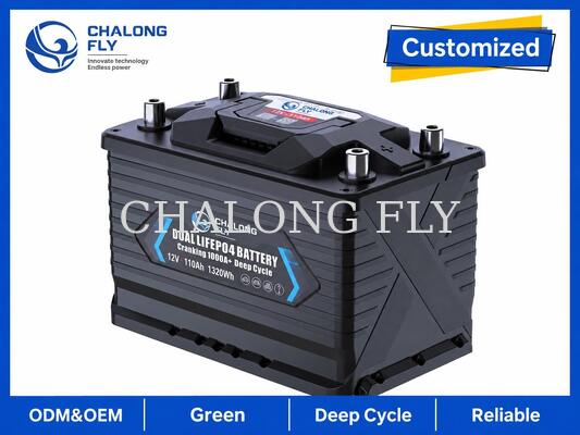 Baterai Laut RV LiFePO4 12.8V 110Ah dengan Daya Engkol 1000A dan Energi Siklus Dalam 1408Wh