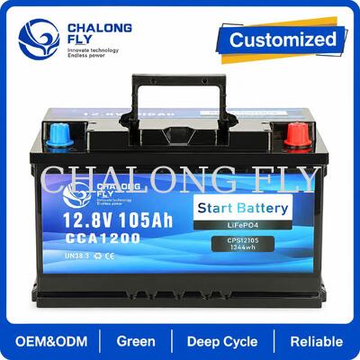 12.8V 100Ah LiFePO4 Starter Battery dengan Cranking High-Current untuk aplikasi Laut & Truk